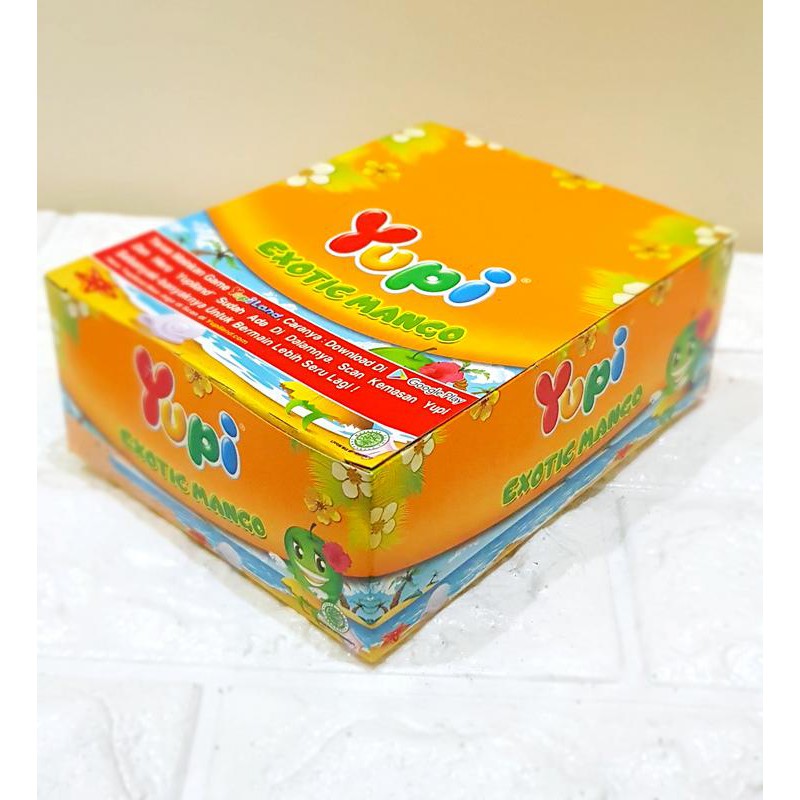 

Yupi Exotic Mango Rasa Mangga Permen Box (isi 24 pcs) Permen Gummy Kenyal