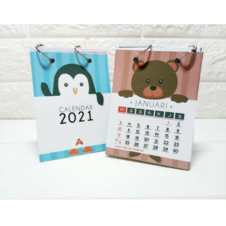 

TERDEPAN Kalender Meja Mini 2021 / Kalendar Duduk Mini / Mini Table Calendar