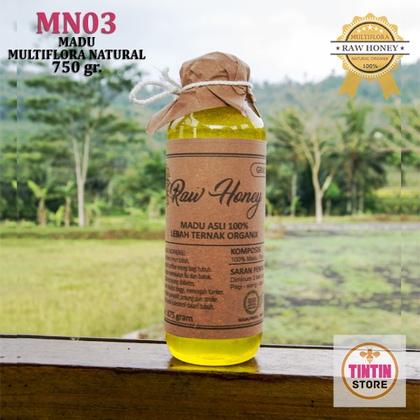 

Madu Asli (Grosir) Multiflora Natural Murni Alami | Raw Honey / Madu Mentah Netto 750 gram | bisa CO