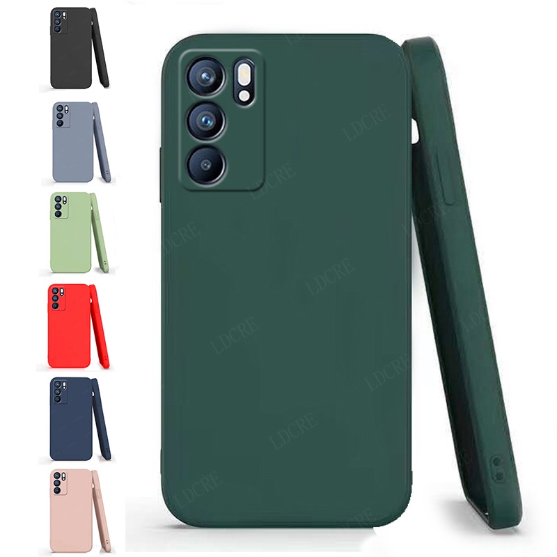 Oppo Reno 6 4G 5G Reno6Z A54 A15 A15S A9 2020 A5 2020 A53 A52 A92 A8 A31 2020 Shockproof Soft Rubber Liquid Soft TPU Silicone Protective Case