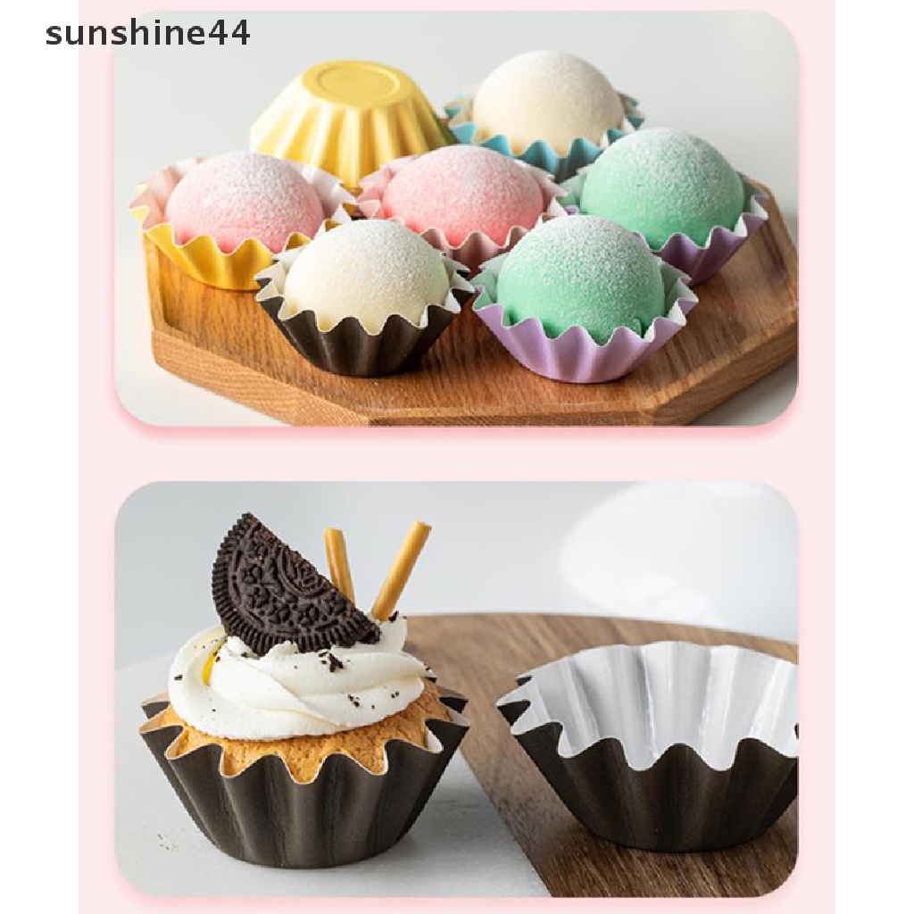 Sunshine 50PCS Kertas Cupcake / Muffin Untuk Dekorasi Pesta