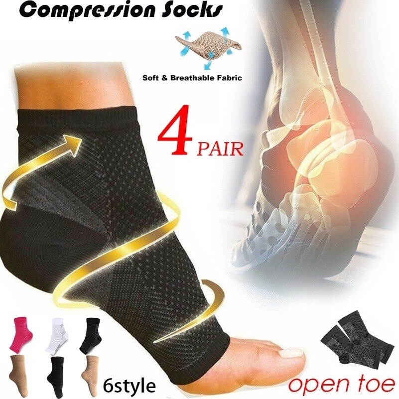 Kaos Kaki Kesehatan Pria Wanita mencegah keram olahraga dan fitness Meredakan pegal dan lelah Anti Fatigue Compression Socks Foot Angel Anti Fatigue Compress Foot Sleeve Ankle Support Running Cycle Basketball Sports Socks Outdoor Men Ankle Brace Sock