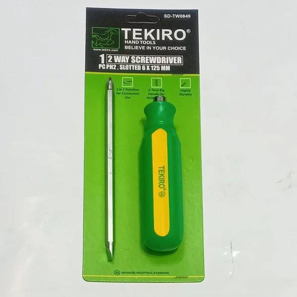 TEKIRO Obeng Bolak Balik 2 Way Screwdriver Obeng 2 Arah Plus Min Obeng Tembus Obeng Ketok