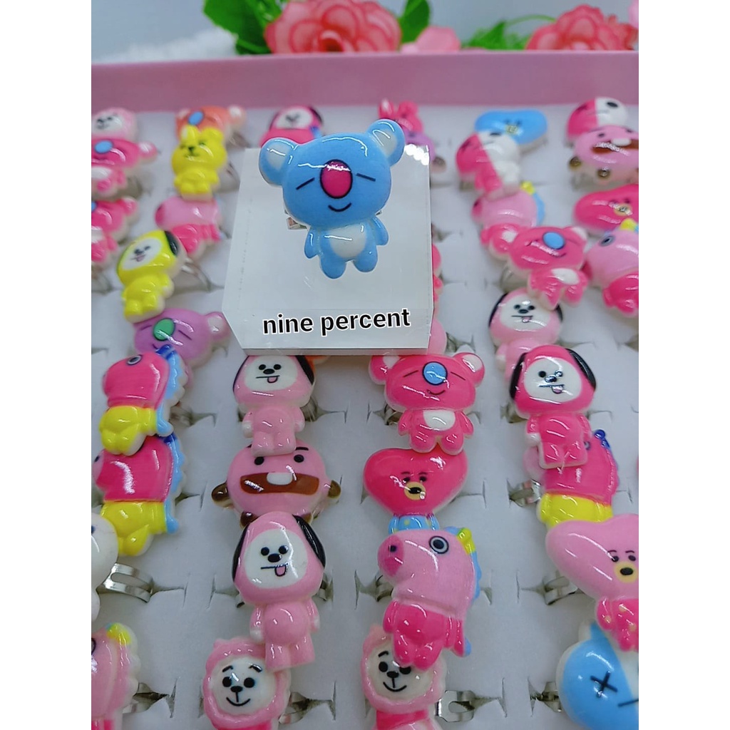 (12 PCS), CINCIN KARAKTER BT21 BTS KOLEKSI MAINAN ANAK KADO SOUVENIR /Atmos_27