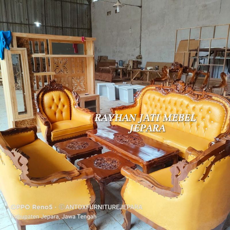 kursi tamu jati ukiran mebel Jepara