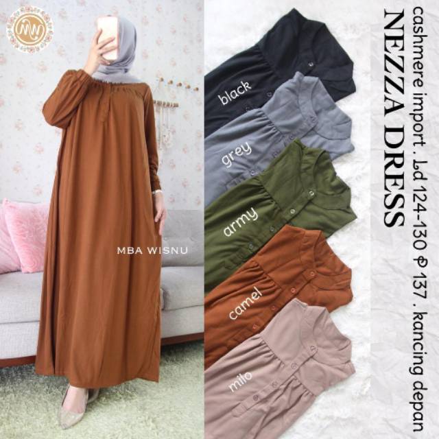 CASHMERE IMPORT NEZZA DRESS BY MBA WISNU