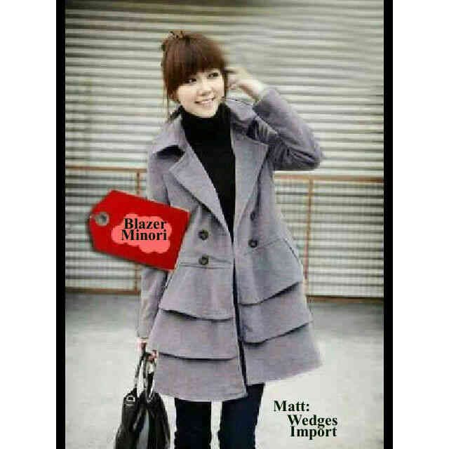 UJ64 Blazer Wanita Outerwear Panjang Kimono Blazzer Wanita Murah Import Kekinian Abg Motif Bunga