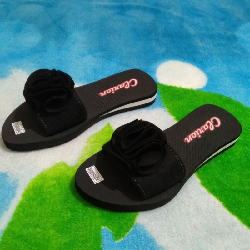 Sandal Slip Wanita Model Amira Variasi Bunga Rose Cantik