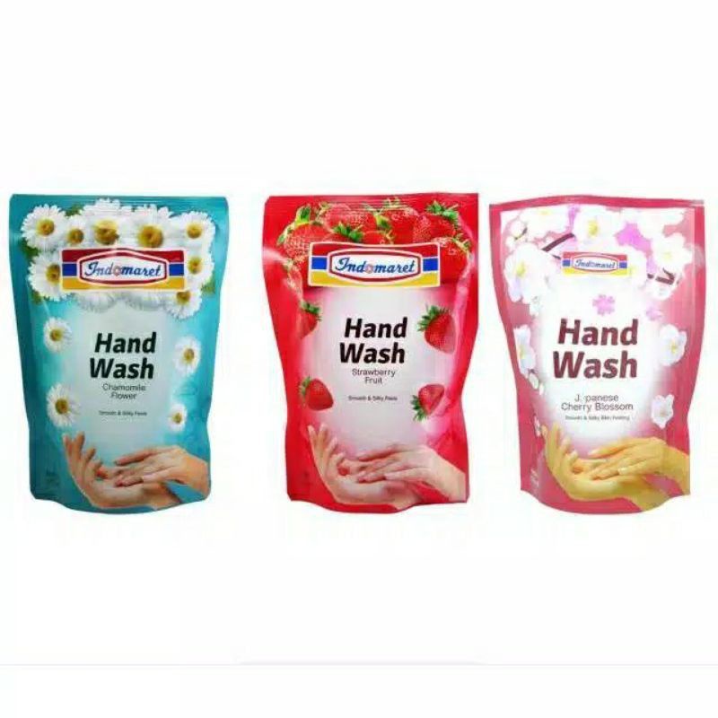 HAND WASH SABUN CUCI TANGAN INDOMARET CHAMOMILE CHERRY BLOSSOM STRAWBERRY 375ML