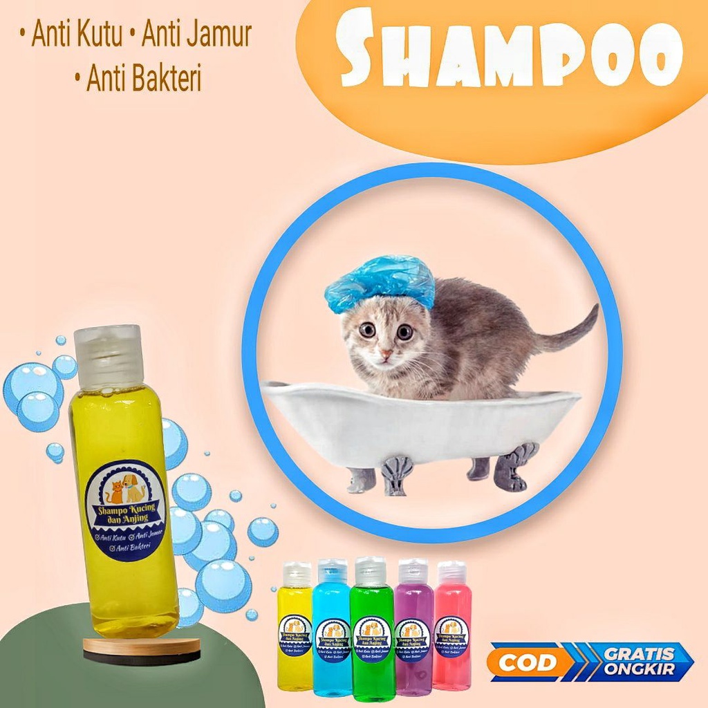 shampoo kucing dan Anjing anti kutu dan jamur