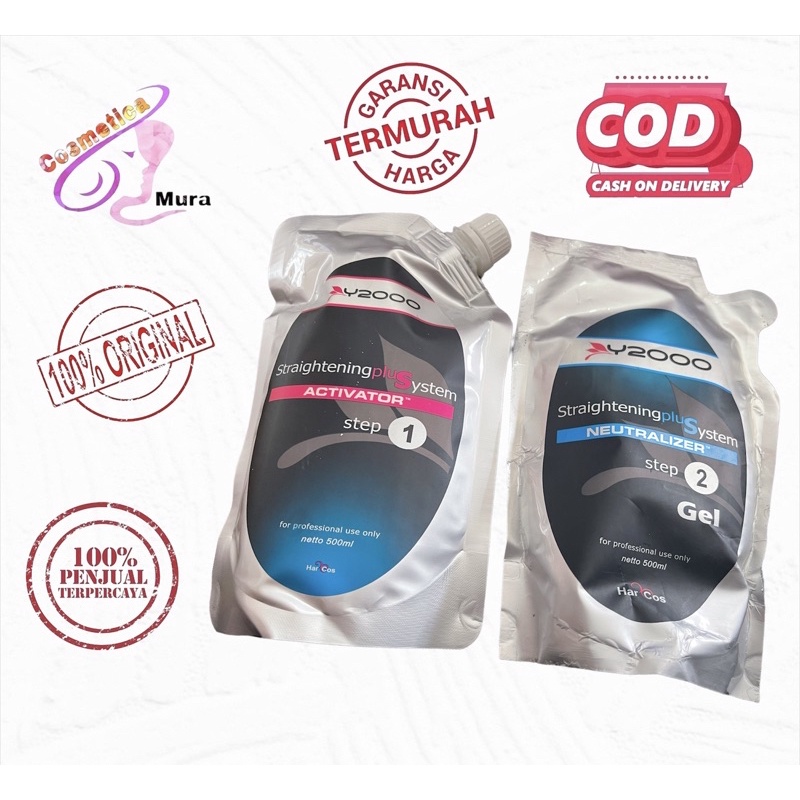 [ 500 gr pouch ] y2000 rebonding system pelurus rambut mantap // y /2000 straightening plus system