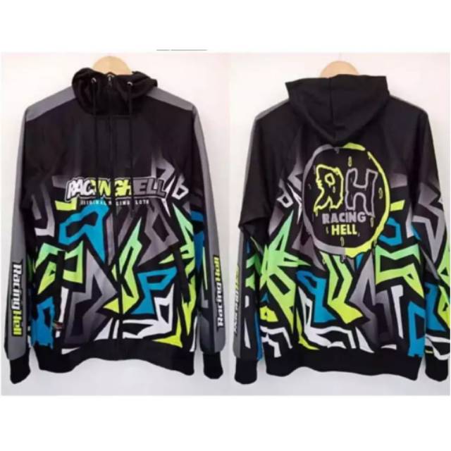 JAKET RACING HELL Custom Nama & Logo