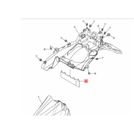 KARET MUD GUARD FLAP PLAP KEPET PENAHAN KOTORAN LUMPUR KOLONG FINO XRIDE X RIDE 125 ORI YGP 2PH-F1621-20