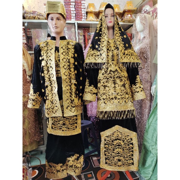 baju koto gadang warna hitam gold