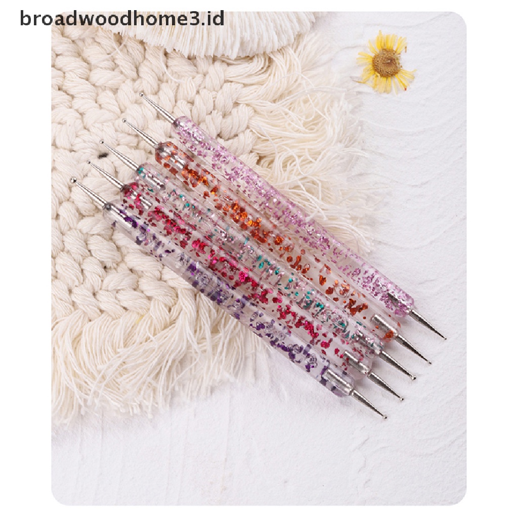 1 Set Brush Pen Dotting Gambar Lukisan UV Gel Untuk Nail Art