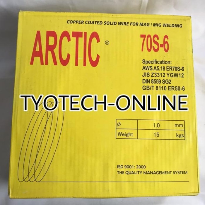 Kawat Las CO 1.0/ MIG Wire ER70S-6 / ER70S - 6 / ER 70 S, ARTIC 1.0 mm