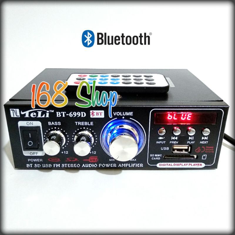 Ampli Mini Bluetooth TeLi BT 699D Usb Sd Fm Ac Dc Murah Berkualitas