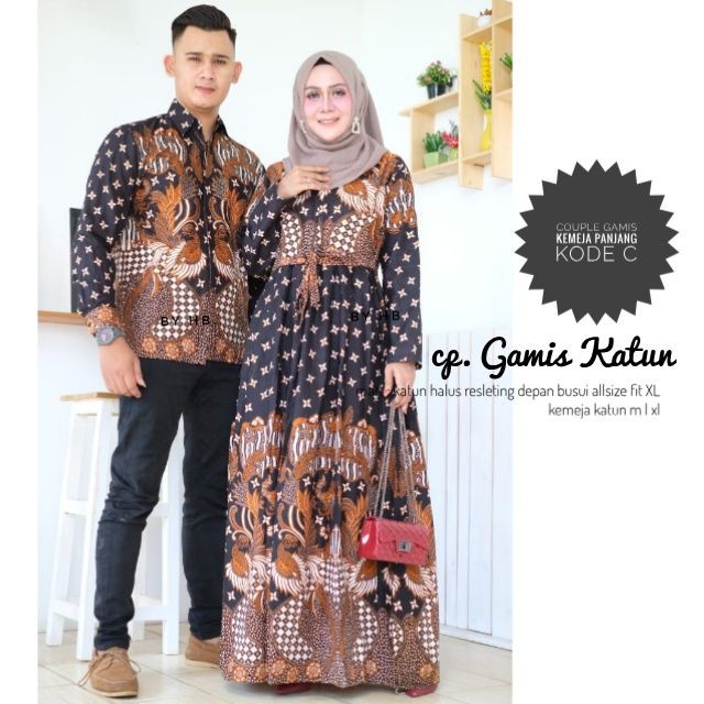 COUPLE GAMIS KATUN KEMEJA PANJANG