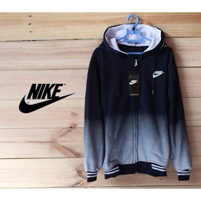sweater jaket nike gradasi hitam putih ziper MURAH MERIAH