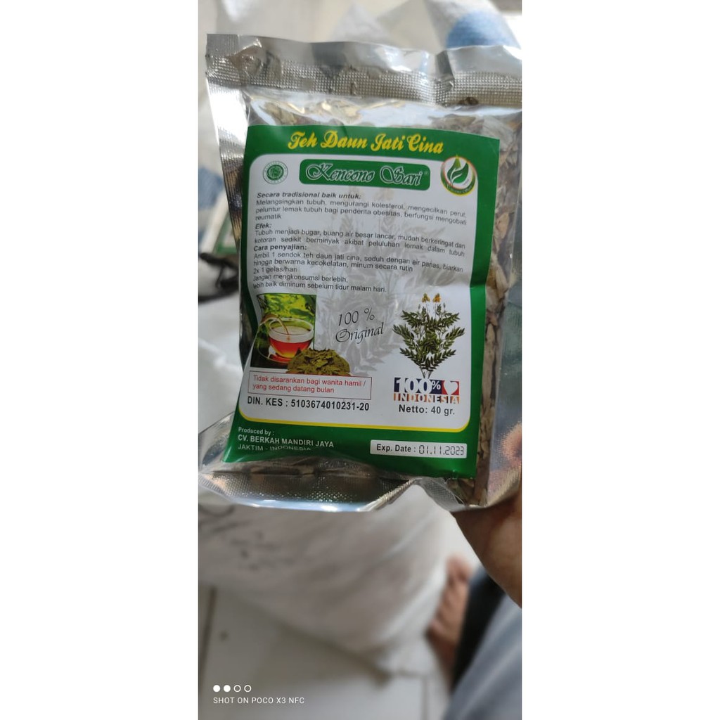 Teh Daun Jati Cina curah Kencoro Sari 40 gr Teh Herbal 100% alami pelangsing tubuh