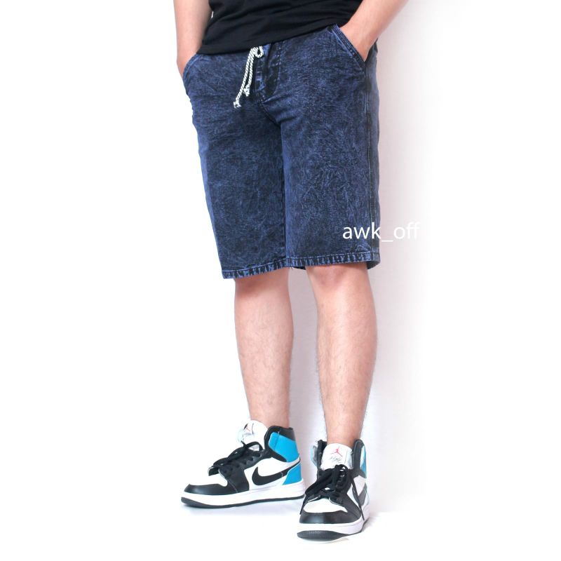 Celana Chino pendek pria semi jeans Quicksilver premium short pants atas lutut casual distro