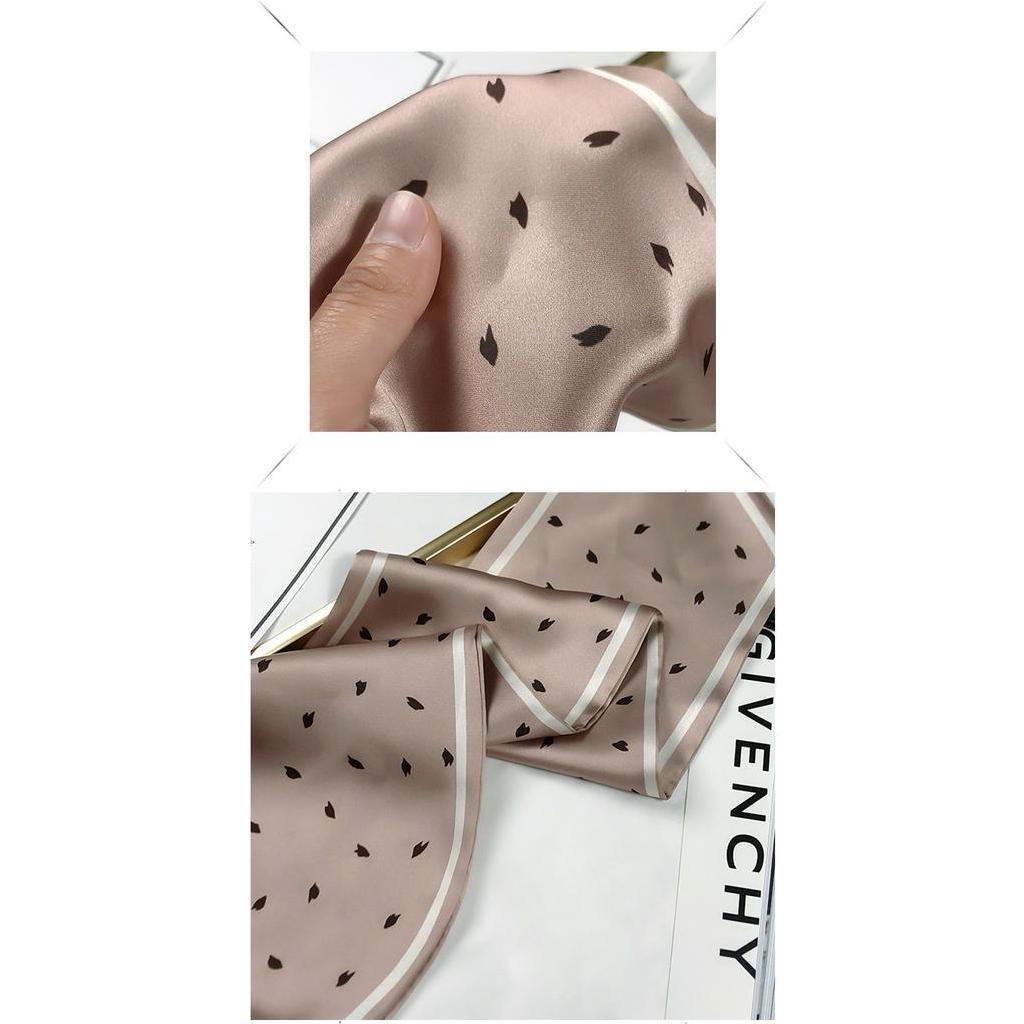 Syal pita panjang gaya gesper baru, mode sederhana, ikat rambut, tali tas, temperamen, syal sutra serba cocok mini scarf fashion