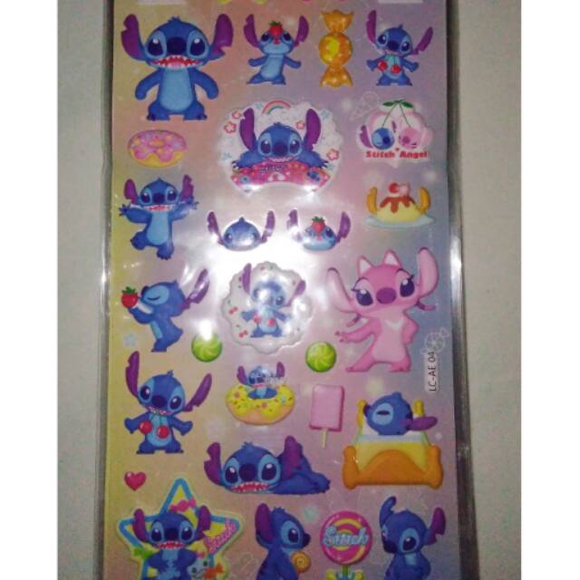 

Stiker timbul Stitch. Gambar tempel Stitch P