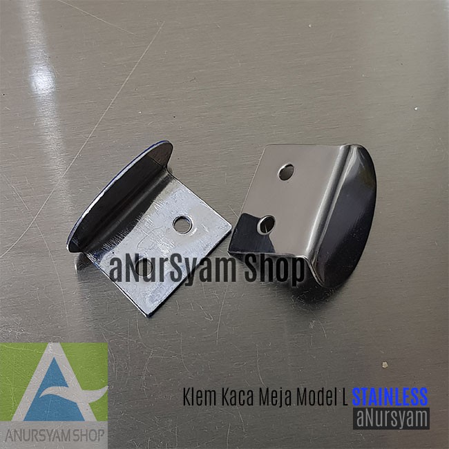 Klem Kaca  Meja Klem Meja Siku  STAINLESS Shopee Indonesia