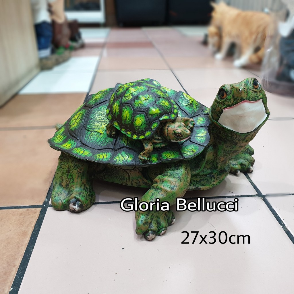 patung pajangan kura kura brazil hiasan kolam ikan dekorasi taman kebun kura2 turtle jumbo