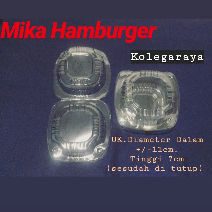 Mika Hamburger Warna Bening Isi 50 pcs