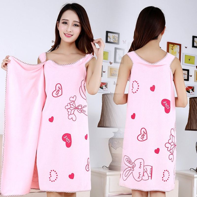 Baju Handuk mandi /Wearable Towel kimono renang mandi multifungsi