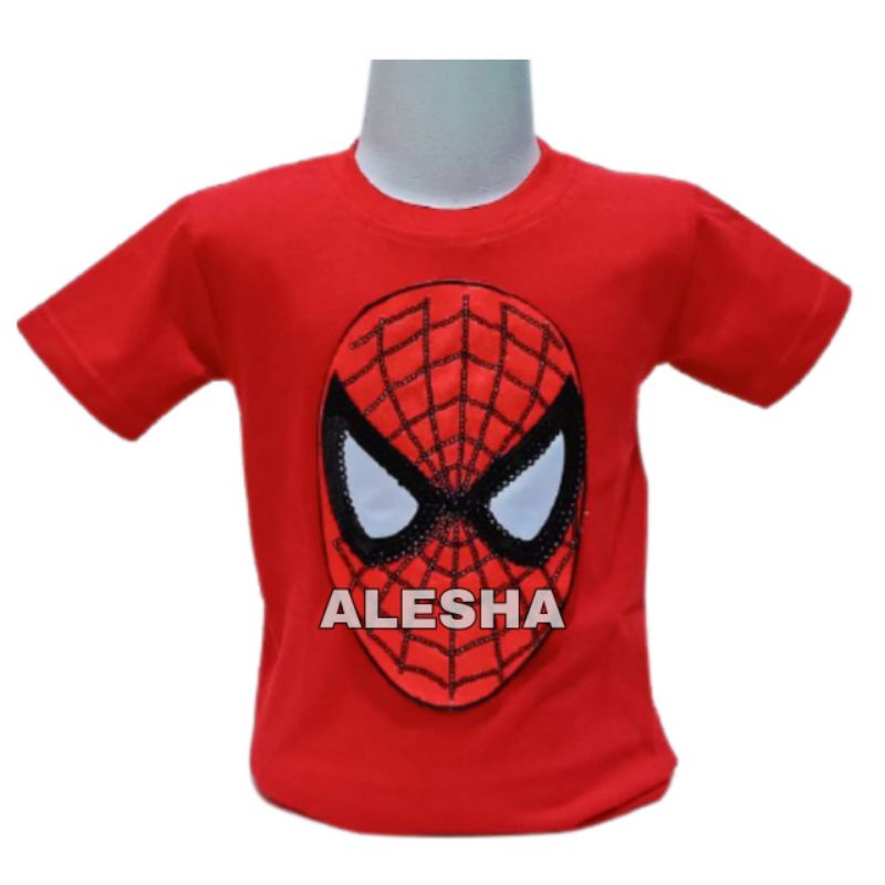 Kaos Baju anak LED nyala superhero Spiderman /LED/ Tas Ransel anak Karakter