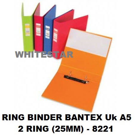 

ring binder bantex Uk. / ukuran A5 - 2 ring 25mm - 8221