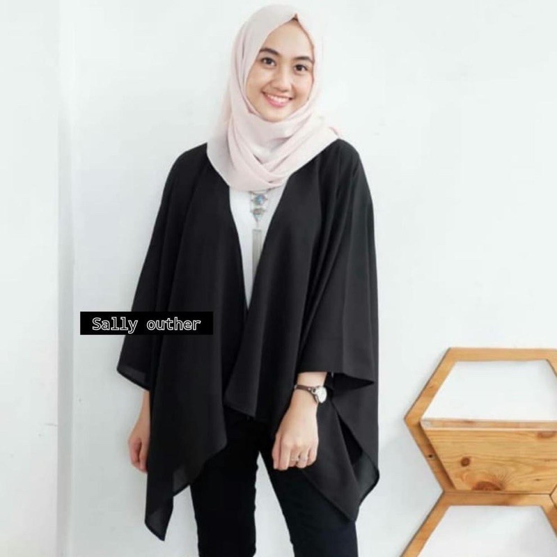 Outer CARDIGAN SELLY BATWING/outfit kardigan sely/baju atasan wanita polos/pakaian cewek/outwear