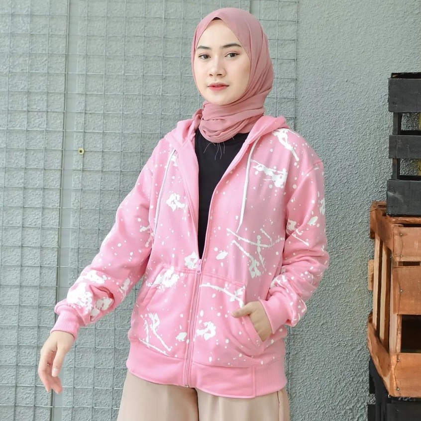 Hoodie Blocthecs Ziperrr Jackettt Motif Unik Basic