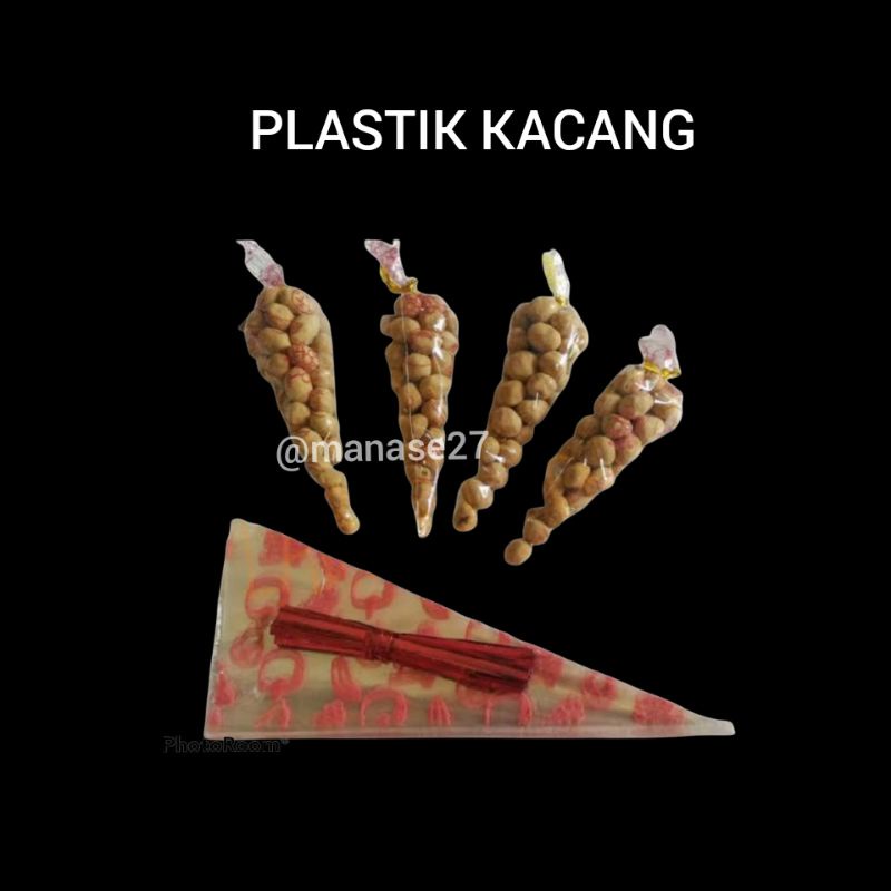 plastik kacang segitiga contong