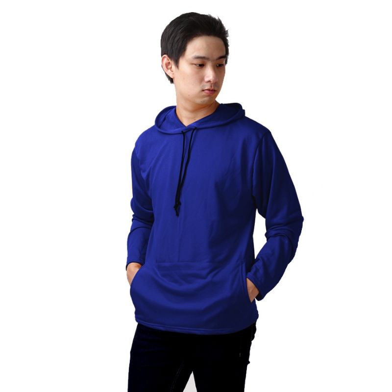 kaos Hoodie saku lengan panjang polos 2