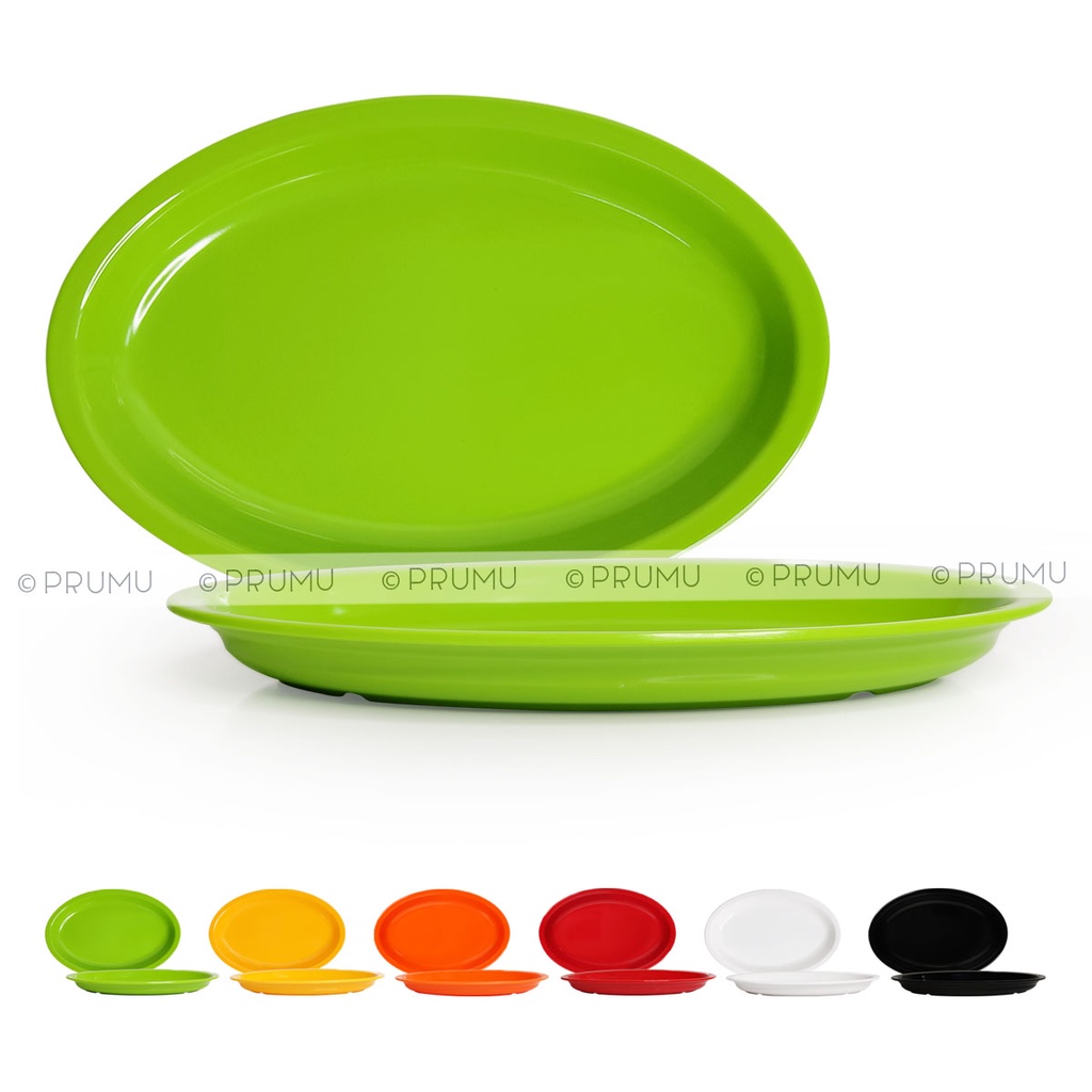 Piring Oval Melamin 8 inch - Piring Saji Melamine - Piring Lodor - Piring Cekung Kecil - po1614