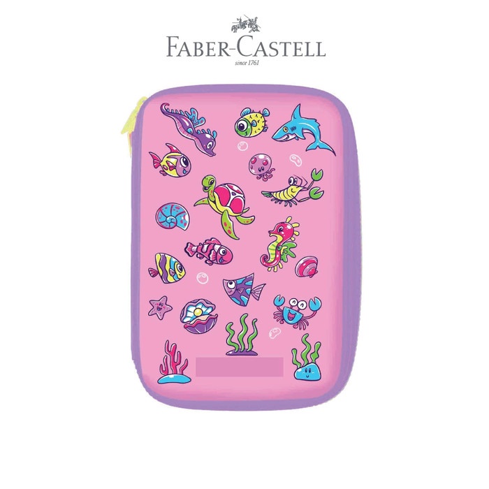 

tulis-alat-paket- faber-castell mermaid softcase -paket-alat-tulis.