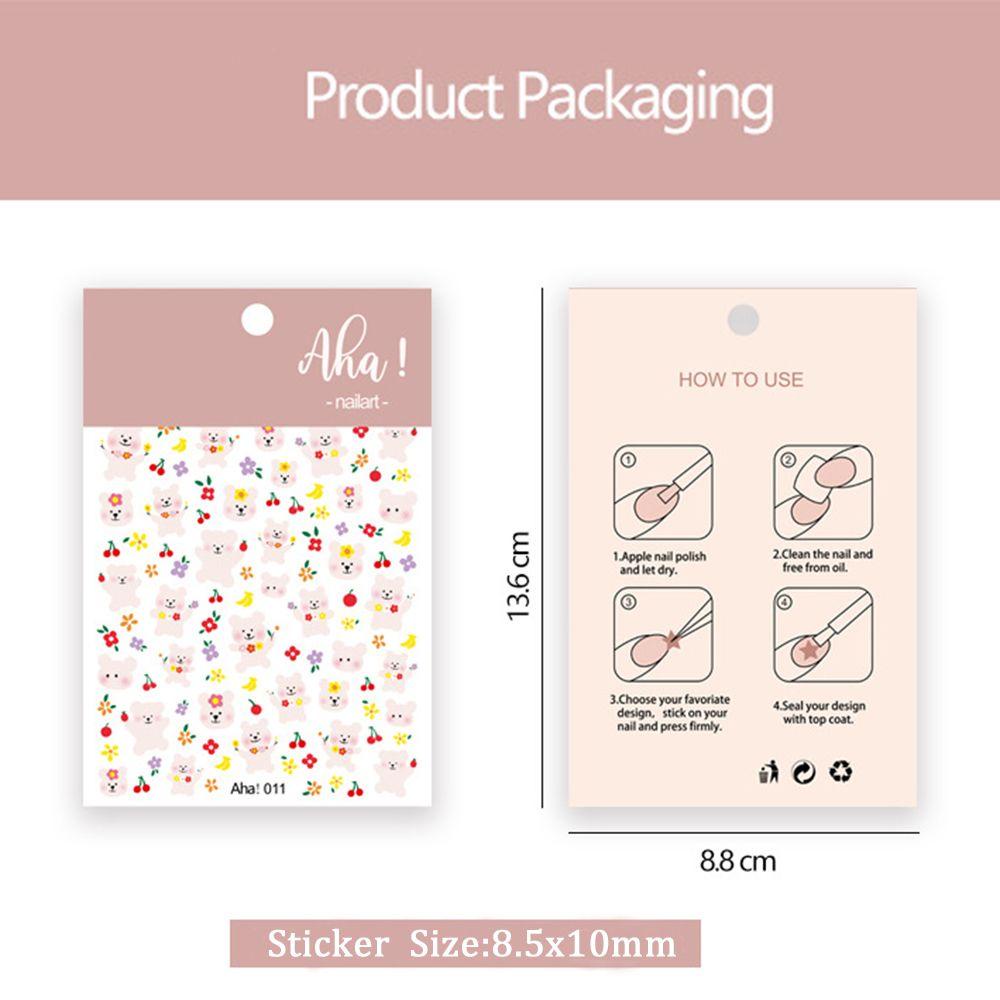 R-bunga Stiker Kuku Lucu DIY Handmade Nail Art Dekorasi