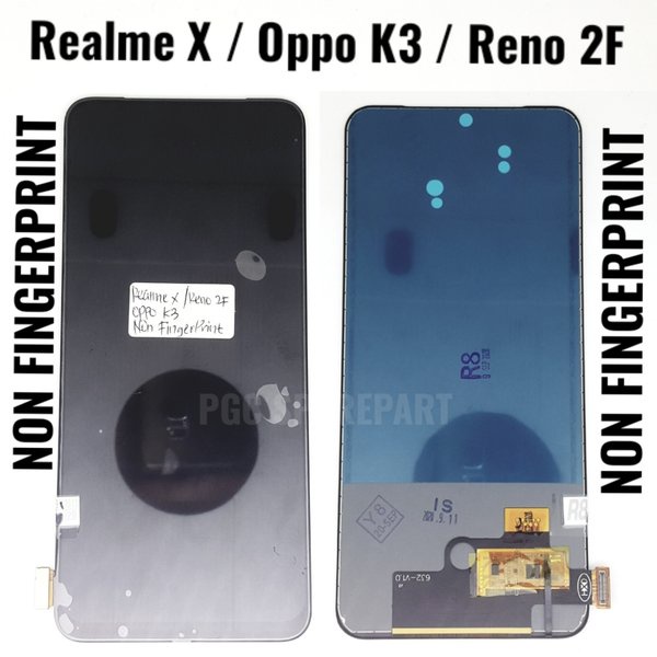 Layar LCD TS Touchscreen Fullset OPPO K3 RENO 2F REALME X NOT FINGERPRINT - Black