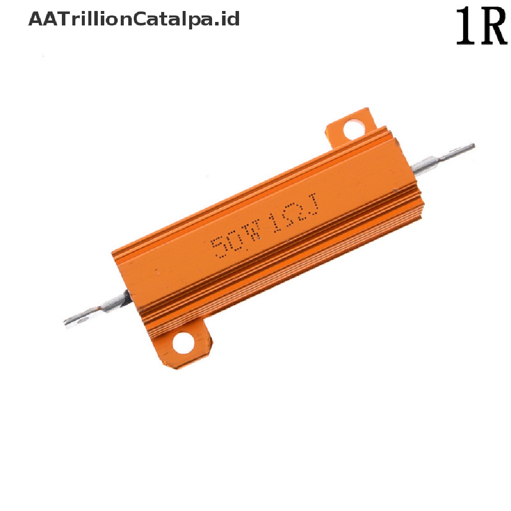 Case Power Resistor 50w Watt Bahan Aluminum 1 / 2 / 4 / 6 / 10 / 20 Ohm