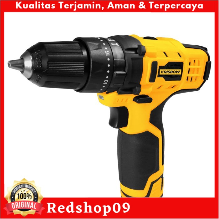 krisbow bor listrik tanpa kabel 10 mm 12v