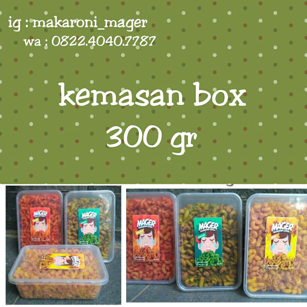 

Dijual makaroni kemasan box 300gr terlaris