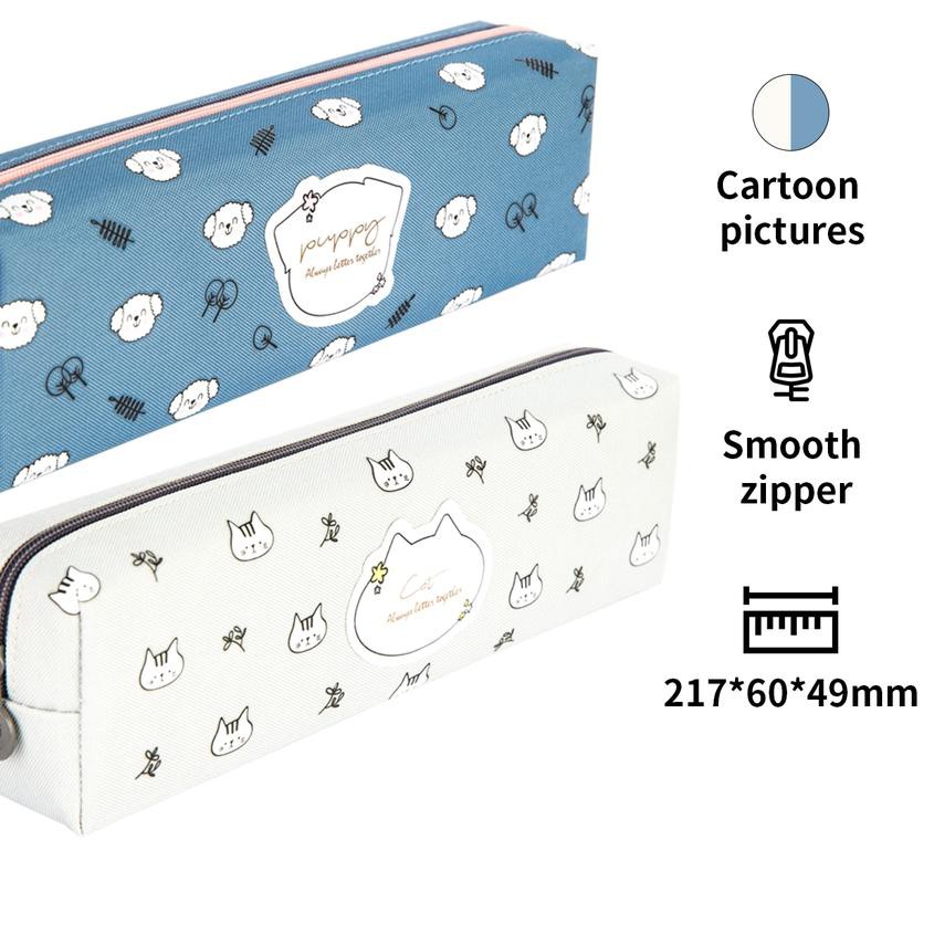 

Best Seller!! (kvf-764) Deli Pencil Pouch / Tempat Pensil Warna Biru dan Abu-abu 66863