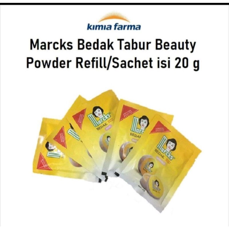 marcks beauty powder refill 20 gr sachet/bedak marcks sachet.