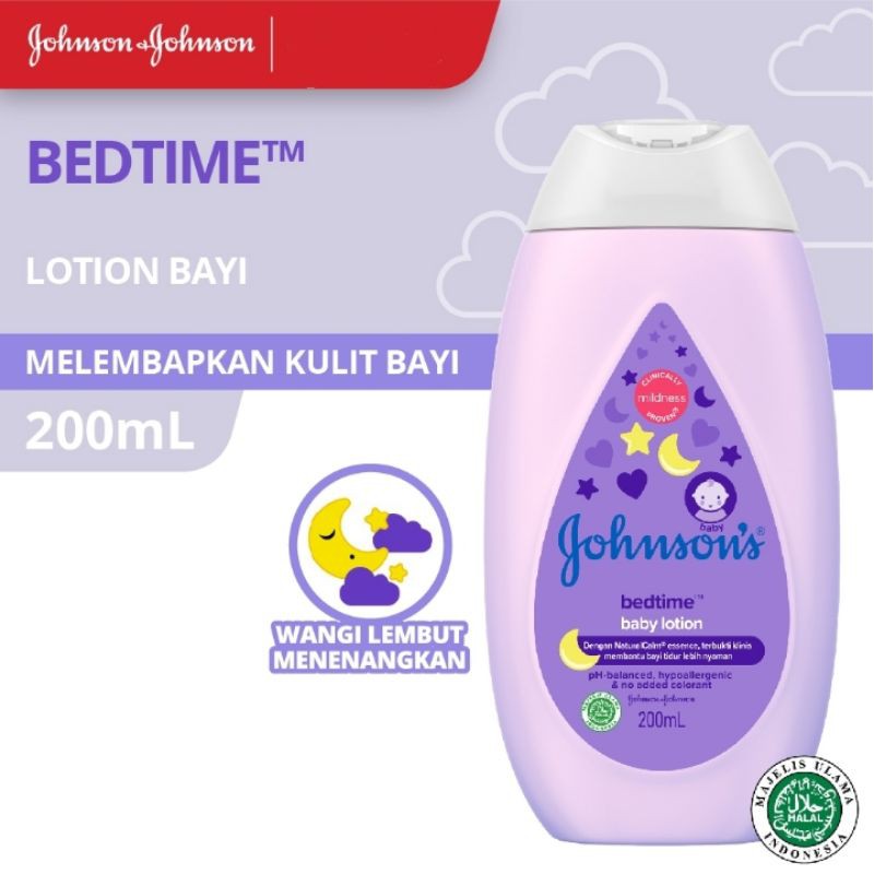JOHNSON'S BABY LOTION 200ML BEDTIME / BODY LOTION BAYI / PELEMBAB BAYI / PERAWATAN BAYI