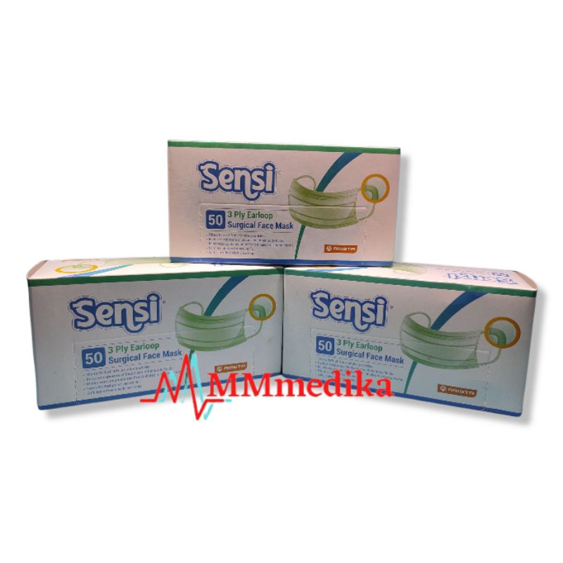 Masker sensi isi 50 3ply / masker medis sensi earloop