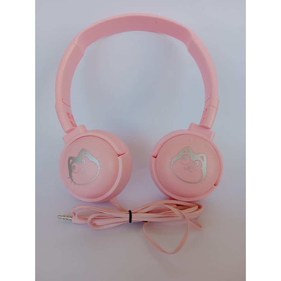 HEADSET BANDO ANAK J-18 HEADPHONE EXTRA BAS MACARON EARPHONE LUCU ANAK