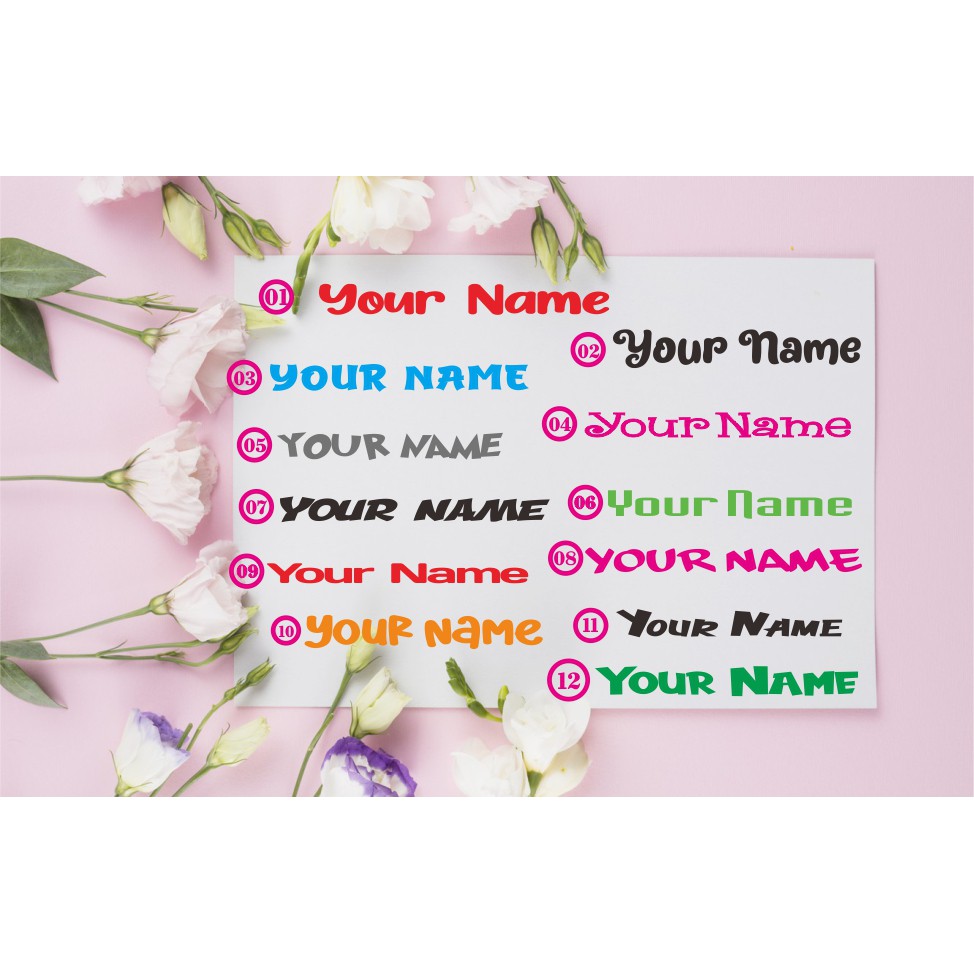 Sticker Nama Custom Stiker logo Custom